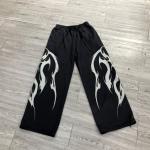 Custom Screen Print logo Acid Wash Vintage Sweatpants Baggy Embroidered Loose Fit Streetwear Flared Sweatpants Track Pants Men for sale