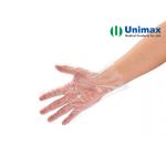 Unimax Medical LDPE Disposable Clear Plastic Gloves for sale