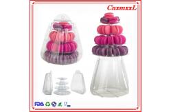 China Small 4 Tier Portable Plastic Macaron Packaging 25cm Plastic Macaron Tower supplier