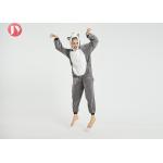 Wholesale Soft Flannel Plush Grey husky kigurumi Adult Onesie Pajamas for sale