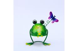 China Multiple Metal Garden Ornaments Sculptures Rustproof Frogs By The Pond supplier