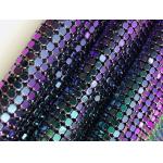Soft Multi Color ODM Metallic Sequin Fabric For Garment Party Decoration for sale