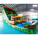 0.55mm PVC Inflatable Slide With Pool Jumping Bounce House for sale