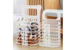China Wall Mounted Odorless Plastic Laundry Hamper Foldable Waterproof Space Saving supplier