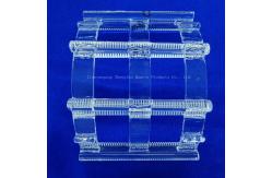 China Custom Silicon Wafer Cleaning Rack Quartz Groove Boat High Temperature Resistant supplier
