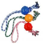 Teeth Cleaning Pet Chew Toys War Tennis Ball Rope Dog Toy 54G for sale