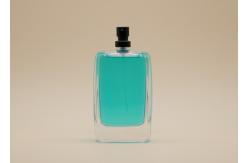 China Rectangle Cosmetic Spray Bottle With Matte Black Crimp Perfume Sprayer supplier