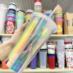 24oz PP Plastic Hologram Coffee Cup Support Customization