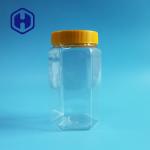 Bulk 670ml Transparent Plastic Packaging Jar Hexagon Wide Mouth PET Food Packaging for sale