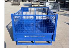 China Custom Folding Steel Stillage Cage With Latch Lock For Secure Storage supplier