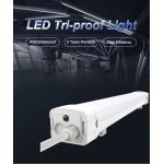 IP65 Aluminum 120 Degree Beam LED Tri-proof Light Fixture For Warehouse Lighting for sale
