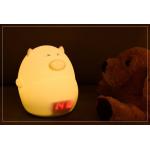 7 Colors Silica Pig Clock Lamp With 1200mA Rechargeable Battery for sale