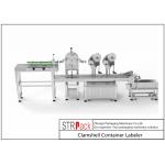 STR-ALS Bottle Labeling Machine Clamshell Container Labeler 95 - 120 Pcs/Min