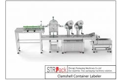 China STR-ALS Bottle Labeling Machine Clamshell Container Labeler 95 - 120 Pcs/Min supplier