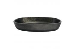China Scratch Resistant Glass Table Top Wash Basin Green Colour Engraving Modern supplier