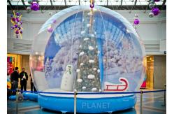 China Custom LED 0.65mm PVC Inflatable Christmas Snow Globe supplier