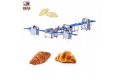 China 2000pcs/H To 3000pcs/H Croissant Dough Machine Sheeter Croissant Cutting Curling supplier
