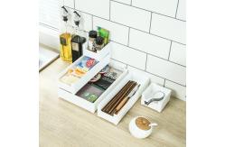 China 30x10cm Plastic Organizer Box With Dividers Adjustable Compartments supplier