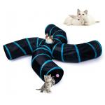 4 way collapsible cat tunnel with Interactive Ball & Storage Bag for sale