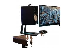 China Black Desk Surround Sound Speaker Monitor Stand Riser with 2mm Wire Diameter supplier