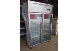 China Commercial Glass Door Refrigerator Stainless Steel Upright Display Freezer supplier