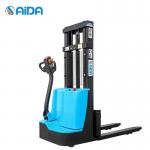 Pedestrian Electric Pallet Stacker Truck 1500kg standing Platform for sale