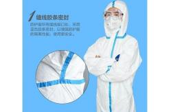 China Pharmacy Acid Protection All In One Ppe Hazmat Protective Medical Suit supplier
