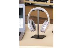 China Anti Scratch Desk Gaming Headphone Stand 23cm Aluminum Base supplier