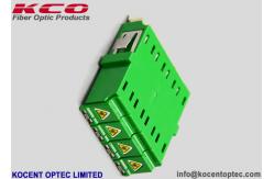 China Quad LC APC Shutter Optical Fiber Adapter Singlemode Mid Coupler Plastic Material supplier