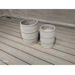 Waterproof And Fireproof Fiber Clay Planter Round Shape for sale