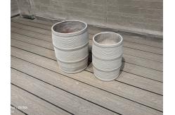 China Waterproof And Fireproof Fiber Clay Planter Round Shape supplier