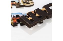 China Custom Logo Magnetic Souvenir Silk Printing MDF Wood Fridge Magnets supplier