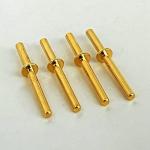 Gold Plating Brass Machined Pins 1.6x20mm For CNC Vertical Machining Center