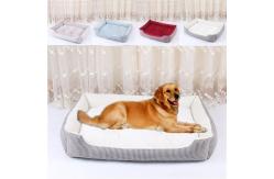 China Rectangle Polyester Removable XL Dog Bed Plush Pet Beds supplier