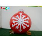 1.2m Red Inflatable Snowflake Ball Festival Christmas Yard Decoration for sale