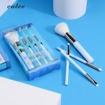 4pcs Travel Make Up Brushes Plastic Handle Cosmetic Brush With PVC Packaging Box