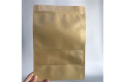 China Custom Accepted Stand up Kraft Paper Bags with Zipper Water Proof Paper Bags supplier