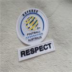 Fashion Custom Clothing Patches Football Federation Washable Tatami Flocking Label For Garment for sale