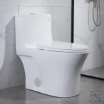 Round Front One Piece Skirted Toilet Dual Flush Elongated Fully Skirted CUPC for sale