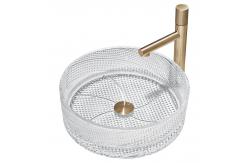 China Twill Surface Clear Glass Vessel Basins For Bathroom Hotel supplier