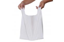 China Eco Choice Biodegradable Plastic T-Shirt Bag With Customized Printed Logo supplier