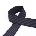 Woven Rubber Anti Slip Webbing 25mm Black Elastic Band For Sewing for sale