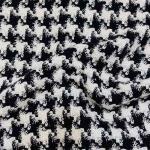 Polyester Shiner Knitting Houndstooth Suit Tweed Wool Fabric Stock