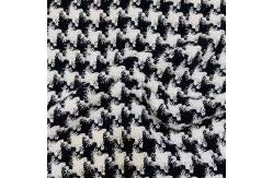 China Polyester Shiner Knitting Houndstooth Suit Tweed Wool Fabric Stock supplier