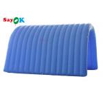 Navy Blue Custom Inflatable Tunnel 5x5x3mH Inflatable Football Entrance for sale