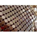 6x6mm Aluminium Sequin Metal Mesh Fabric Silver Color For Interior Space Decoration for sale