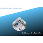 cut corner beveled cube/crystal bevelled cube/3d crystal cube/blank crystal award/3d laser for sale