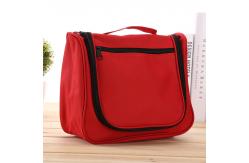 China Large Capacity Polyester Travel Hanging Toiletry Bag With Plastic Hook supplier