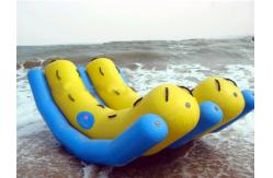 China Double Tubes Inflatable Floating Seesaw For Seaside Entertainment , Inflatable Water Games supplier