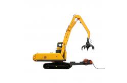 China Bulk Material Handling Equipment / Dual Power Hydraulic Track Material Handler Crane Grab supplier